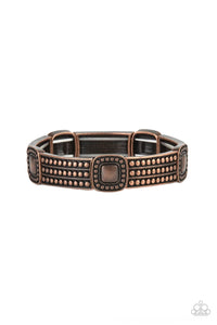 Rustic Redux-Copper Stretch Bracelet-Paparazzi Accessories.