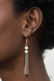 Sparkle Stream-White Earring-Paparazzi Accessories