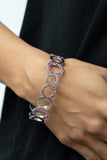 Future, Past, and POLISHED-Pink Bangle Bracelet-Paparazzi Accessories