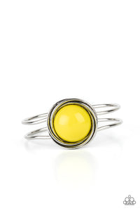 Take It From The POP!-Yellow Hinge Bracelet-Paparazzi Accessories