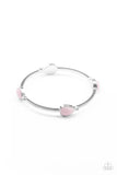 Dewdrop Dancing-Pink Bangle Bracelet-Paparazzi Accessories