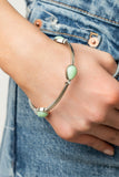 Dewdrop Dancing-Green Bangle Bracelet-Paparazzi Accessories