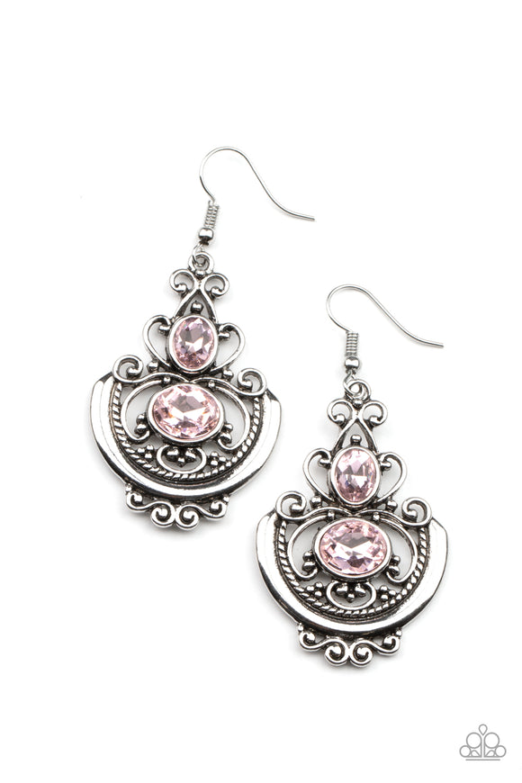 Unlimited Vacation-Pink Earring-Paparazzi Accessories.