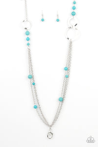 Local Charm-Blue Lanyard Necklace-Paparazzi Accessories