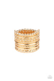 Stacked Odds-Gold Ring-Paparazzi Accessories