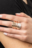 High Stakes Gleam-Rose Gold Ring-Paparazzi Accessories