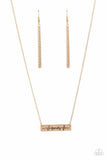 Living The Mom Life-Gold Necklace-Paparazzi Accessories
