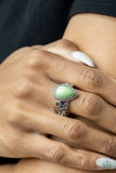 Dreamy Droplets-Green Ring-Paparazzi Accessories