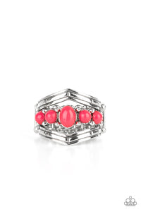 Show-Stopping Chevron-Pink Ring-Paparazzi Accessories