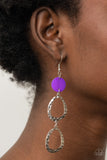 Surfside Shimmer-Purple Earring-Paparazzi Accessories