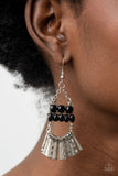 A FLARE For Fierceness-Black Earring-Paparazzi Accessories