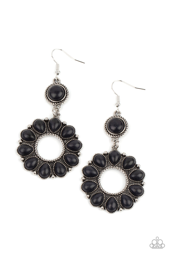 Back At The Ranch-Black Earring-Paparazzi Accessories