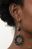 Back At The Ranch-Black Earring-Paparazzi Accessories