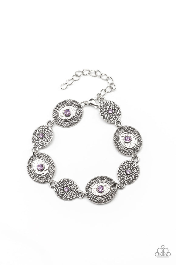 Secret Garden Glamour-Purple Clasp Bracelet-Paparazzi Accessories