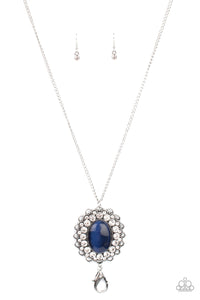 Oh My Medallion-Blue Lanyard Necklace-Paparazzi Accessories