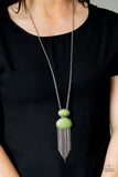 Meet Me At Sunset-Green Necklace-Paparazzi Accessories