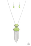 Meet Me At Sunset-Green Necklace-Paparazzi Accessories