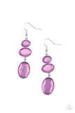 Tiers Of Tranquility-Purple Earring-Paparazzi Accessories