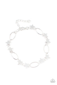 Stars and Sparks-Silver Clasp Bracelet-Paparazzi Accessories