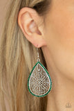 Fleur De Fantasy-Green Earring-Paparazzi Accessories