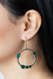 Glamorous Garland-Green Earring-Paparazzi Accessories