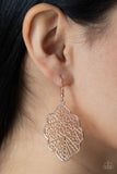 Meadow Mosaic-Rose Gold Earring-Paparazzi Accessories.