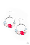 Beautifully Bubblicious-Multi Earring-Pink-Paparazzi Accessories