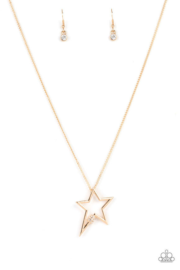 Light Up The Sky-Gold Necklace-Paparazzi Accessories