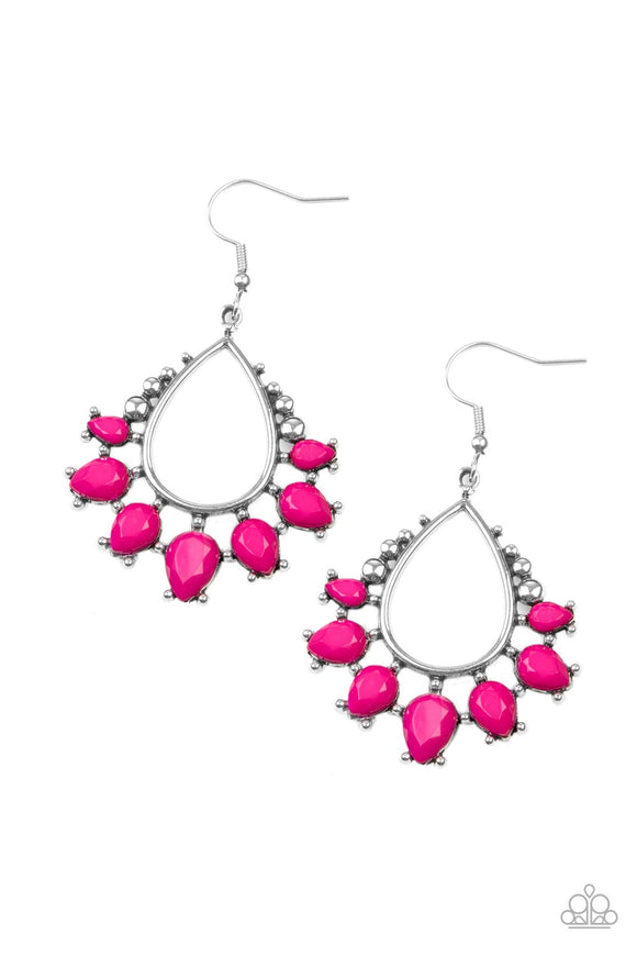 Flamboyant Ferocity-Pink Earring-Paparazzi Accessories