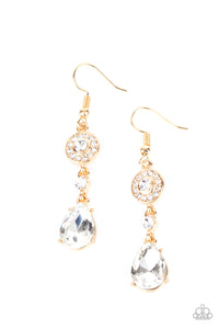 Graceful Glimmer-Gold Earring-Paparazzi Accessories