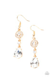 Graceful Glimmer-Gold Earring-Paparazzi Accessories