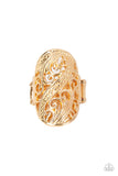 Pier Paradise-Gold Ring-Paparazzi Accessories