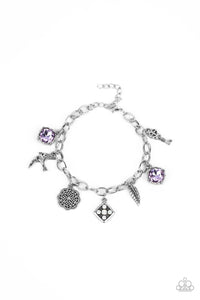 Fancifully Flighty-Purple Clasp Bracelet-Paparazzi Accessories