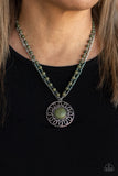 Sahara Suburb-Green Necklace-Paparazzi Accessories