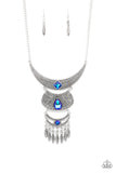 Lunar Enchantment-Blue Necklace-Paparazzi Accessories