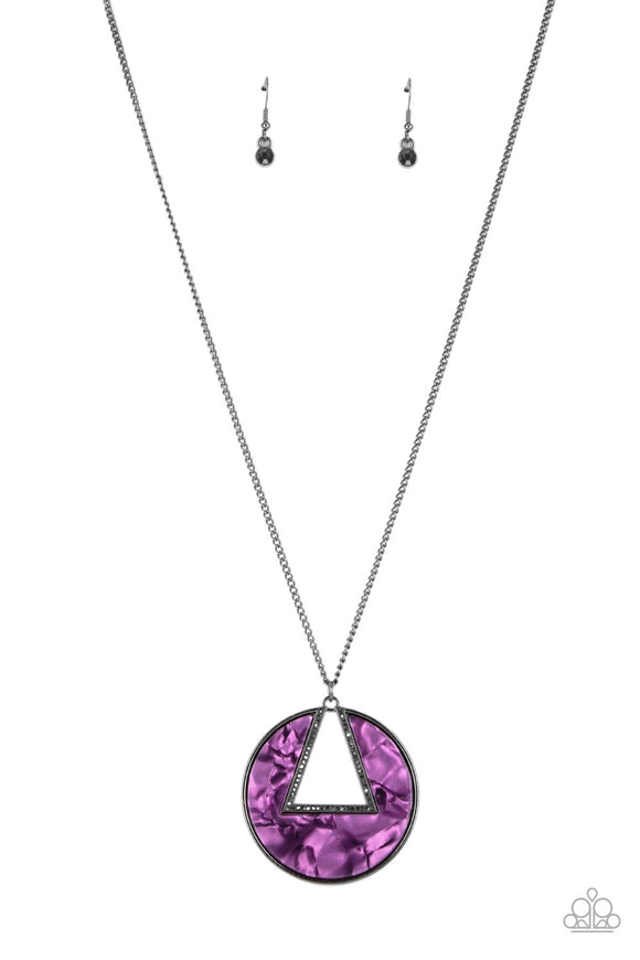 Chromatic Couture-Purple Necklace-Paparazzi Accessories