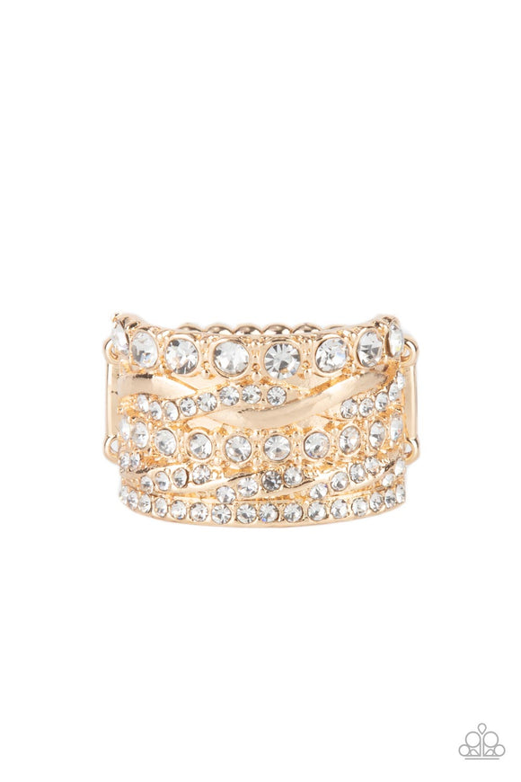 Exclusive Elegance-Gold Ring-Paparazzi Accessories