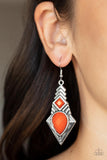 Stylishly Sonoran-Orange Earring-Paparazzi Accessories