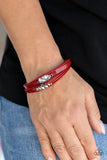 Tahoe Tourist-Red Bracelet-Leather-Paparazzi Accessories