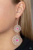 Posh Posy-Pink Earring-Paparazzi Accessories