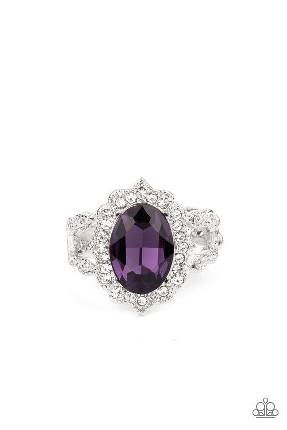 Oval Office Opulence-Purple Ring-Paparazzi Accessories