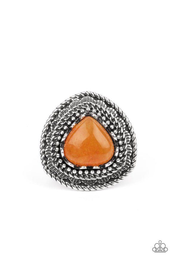 Genuinely Gemstone-Orange Ring-Paparazzi Accessories