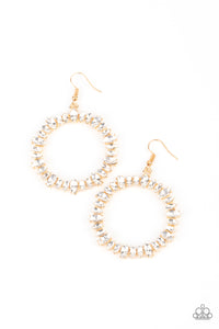 Glowing Reviews-Gold Earring-Paparazzi Accessories