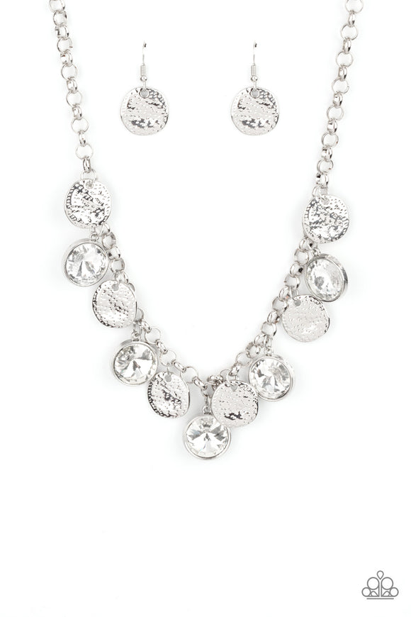 Paparazzi - Show Stopping Shimmer - White Necklace | Fashion Fabulous  Jewelry