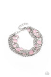 Glossy Goddess-Pink Clasp Bracelet-Paparazzi Accessories