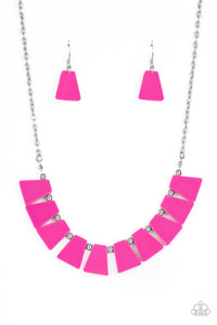 Vivaciously Versatile-Pink Necklace-Acrylic-Paparazzi Accessories