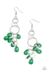 Sandcastle Sunset-Green Earring-Paparazzi Accessories