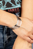 Tantalizingly Tiered-Silver Cuff Bracelet-Paparazzi Accessories