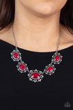 Meadow Wedding-Red Necklace-Paparazzi Accessories