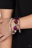 Marina Magic-Purple Stretch Bracelet-Paparazzi Accessories